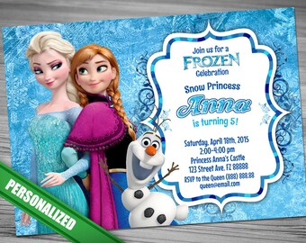 Frozen Invitation Etsy