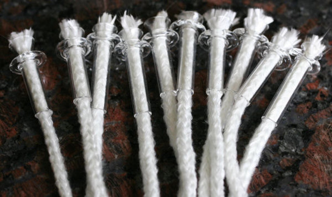 10 Glass Wick Holders 15mm Flange Mason Jar Rock Candle Etsy