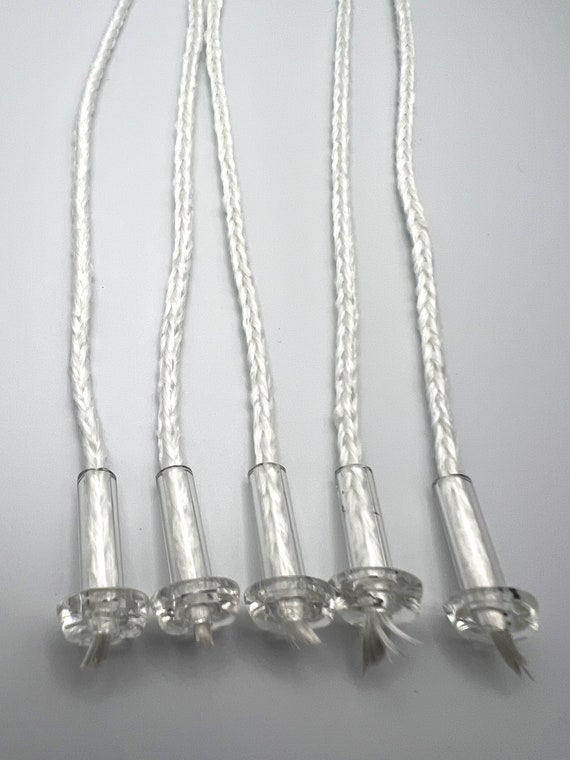 5 Glass Wick Holders .75 Length Glass Wick Tubes Wick 
