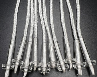 10 pk Glass Oil Candle Wick Tube Kits | Includes Wicks | WHOO1