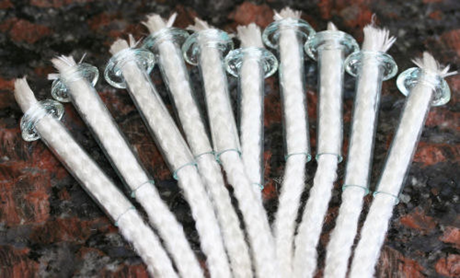 10 Glass Wick Holders Oil Candle Wicks DIY Oil Lamps Mason Etsy