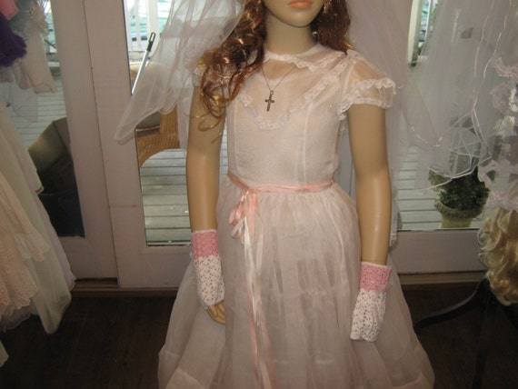 Vintage Organdy Communion Dress.