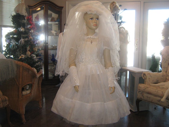 Vintage Organdy Communion Dress.