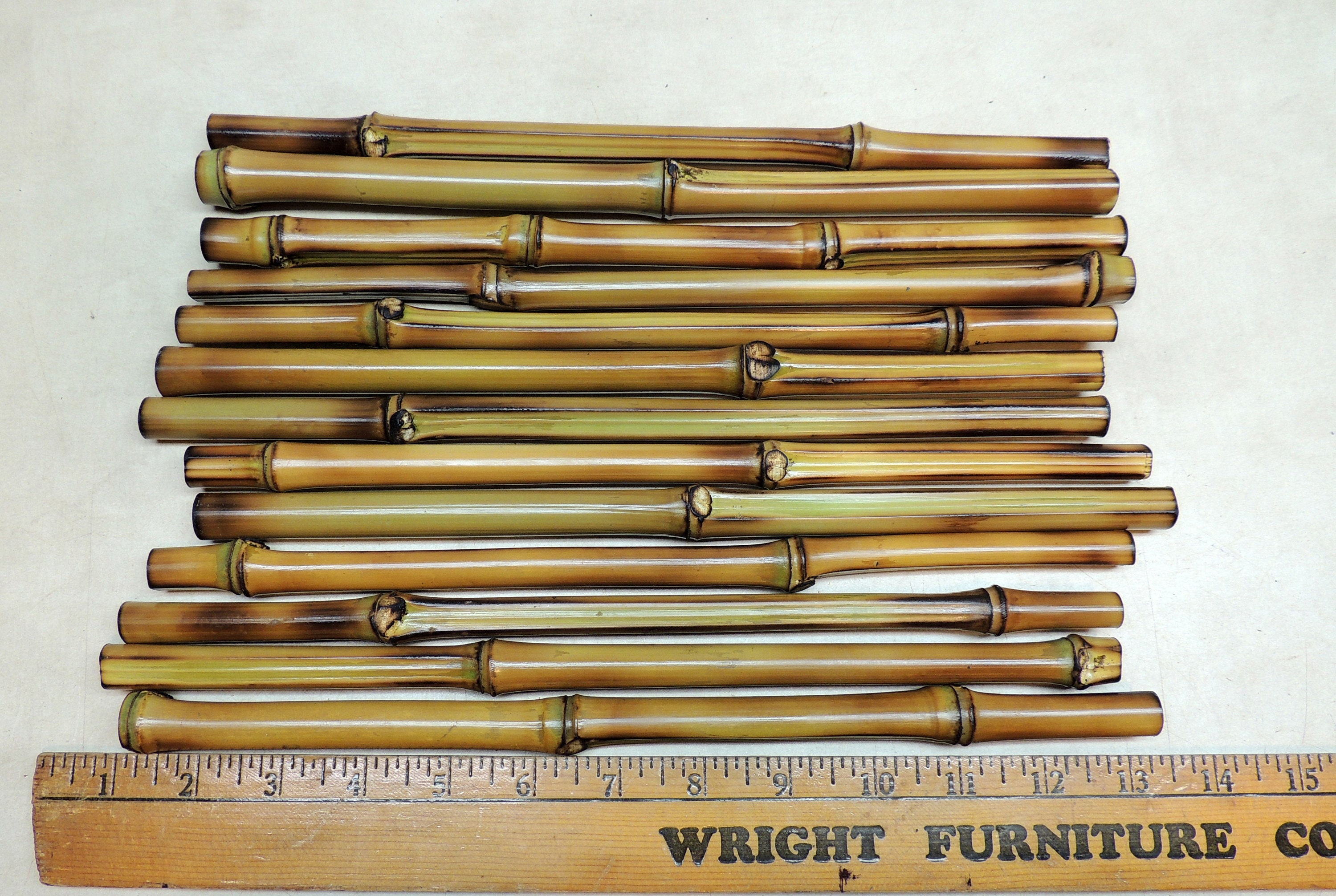 12 Thick Heat Treated Golden Bamboo pieces 12 long for Etsy