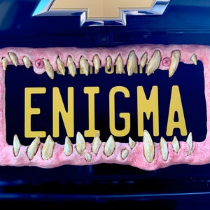 Creature teeth license plate frame anime horror image 5