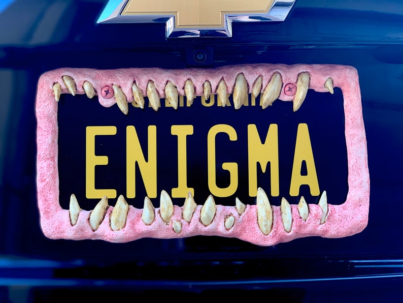 Creature teeth license plate frame anime horror image 5