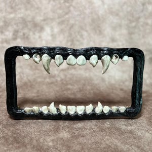 Vampire Teeth License Plate Frame Anime Goth Horror