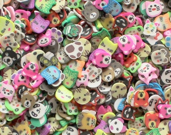 40g Polymer Clay Assorted Animal Slices - Over 800 Pieces