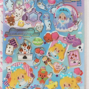 Q Lia Little Fairy Tale Sticker Sheet - Alice in Wonderland and Frozen