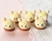 6 Pcs 3D Teddy Bear Swirly Cake Cabochons - 17x17mm 