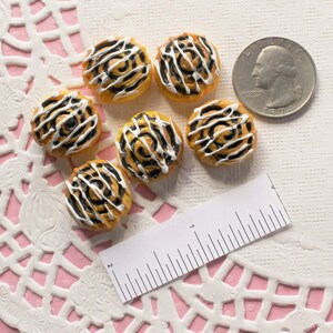 6 Pcs 3D Cinnamon Bun Cabochons 19x19mm image 5