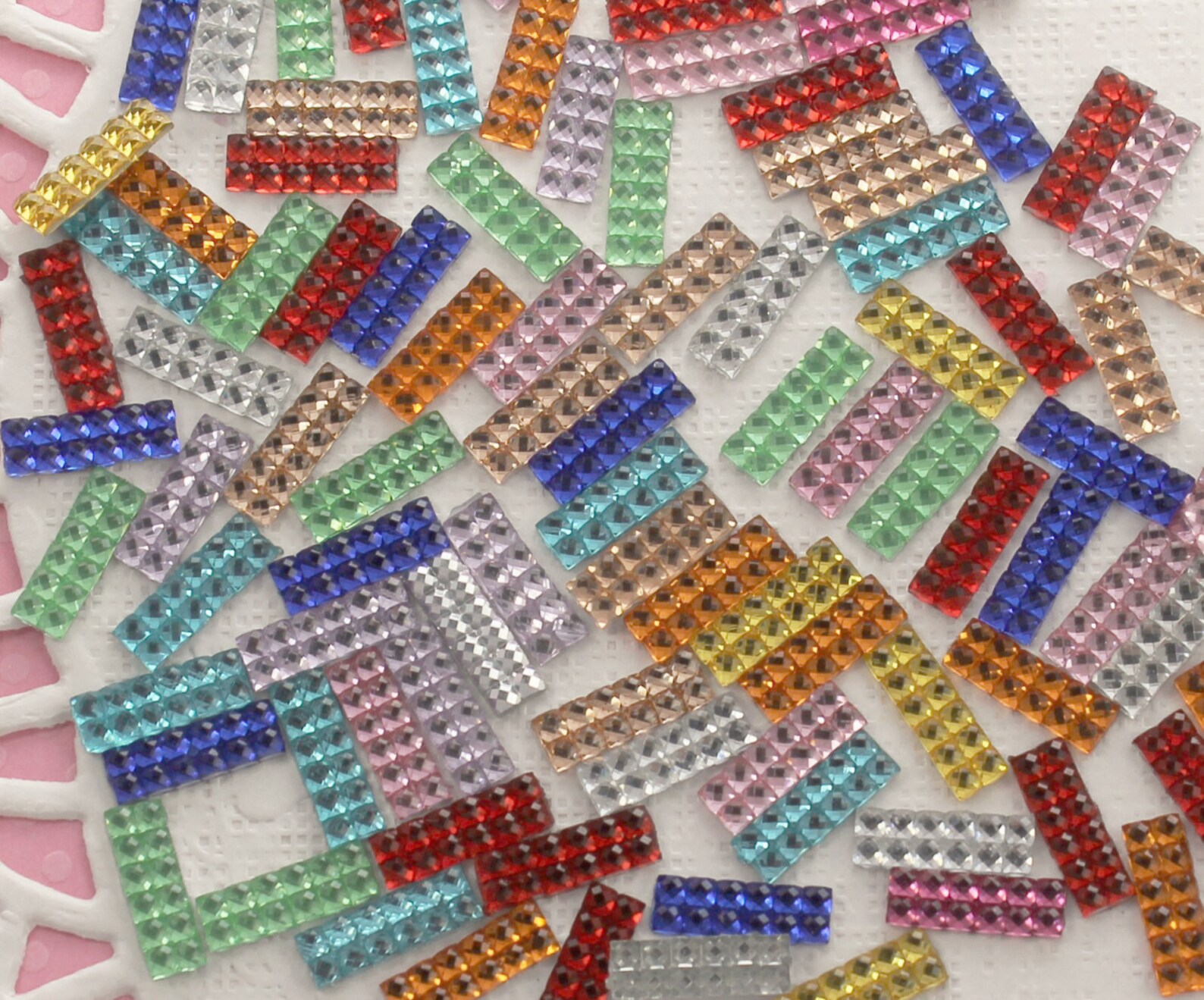 100 Pcs Assorted Rectangle Shaped Flatback Rhinestones - Etsy