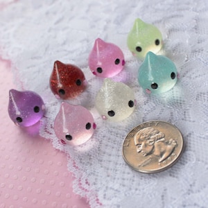 7 Pcs 3D Chibi Candy Drops Cabochons 19x19mm image 4