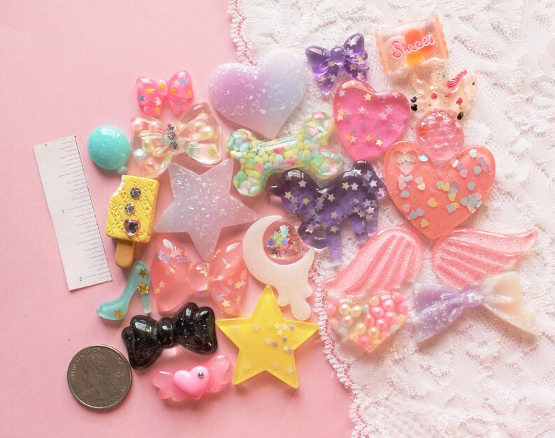 25 Pcs Sweet Pastel Fairy Cabochon Set Sizes 16mm-35mm Grade A Quality
