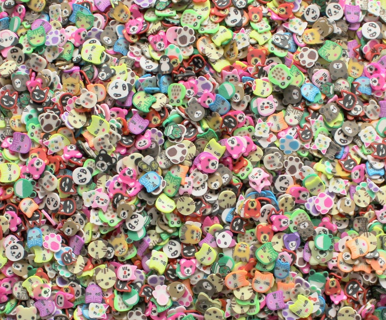 40g Polymer Clay Assorted Animal Slices Over 800 Pieces