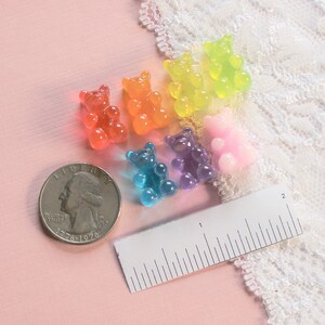 7 Pcs Assorted Realistic Gummy Bear Cabochons 17x10mm image 5