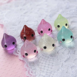 7 Pcs 3D Chibi Candy Drops Cabochons 19x19mm image 2