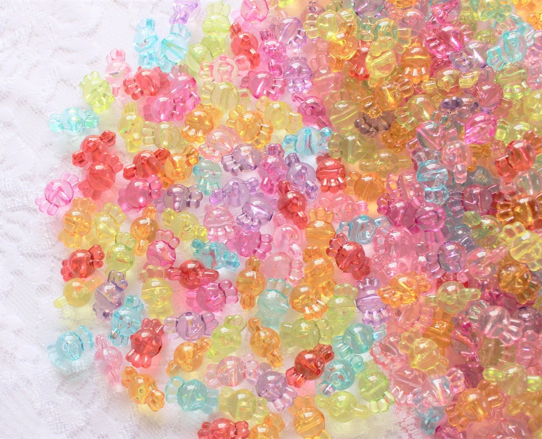 Transparent Assorted Round Wrapped Candy Beads - 17x9mm - Etsy
