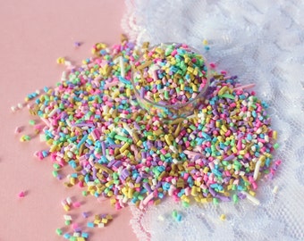 5g Pastel Polymer Clay Faux Rainbow Sprinkles