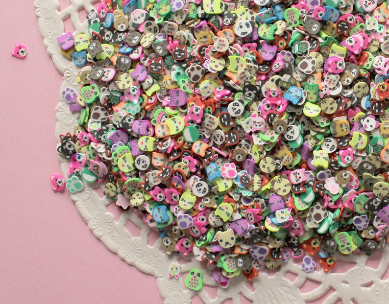 40g Polymer Clay Assorted Animal Slices Over 800 Pieces