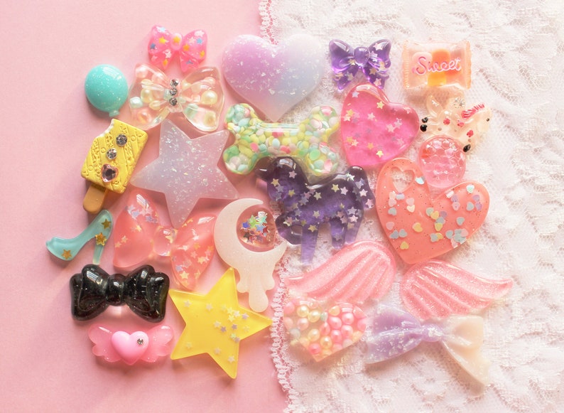 25 Pcs Sweet Pastel Fairy Cabochon Set Sizes 16mm-35mm Grade A Quality
