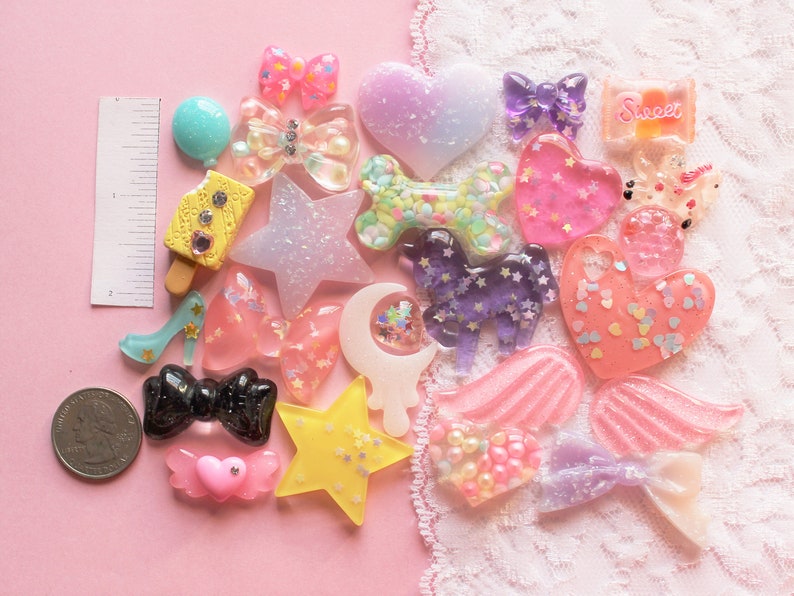25 Pcs Sweet Pastel Fairy Cabochon Set Sizes 16mm-35mm Grade A Quality