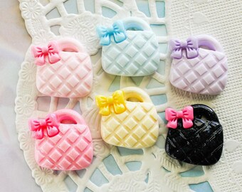 Assorted Glittery Purse Cabochons - 24x23mm