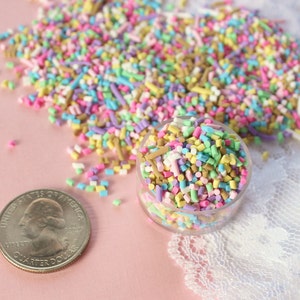 5g Pastel Polymer Clay Faux Rainbow Sprinkles image 5