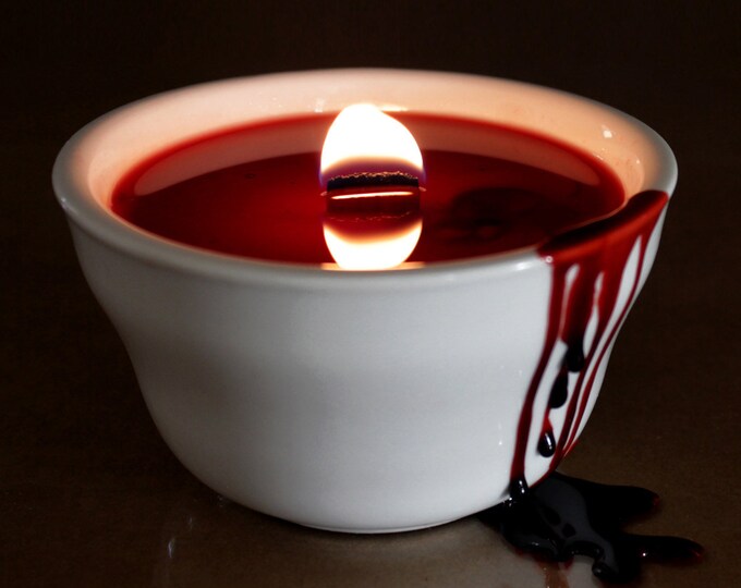Halloween Candles, Gothic Home Decor, Horror Decor Blood Candle, Red