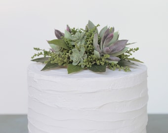 Succulent Wedding Cake Topper, Floral Cake Top Decoration, Artificial Flowers for Cakes, Bohemian Woodland Cake Decorations