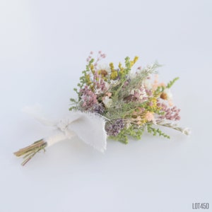 Fleurs sauvages Boho boutonnière, fleurs de bal ou de mariage, fleurs sèches mélangées, fleurs de mariage de jardin pour hommes image 2