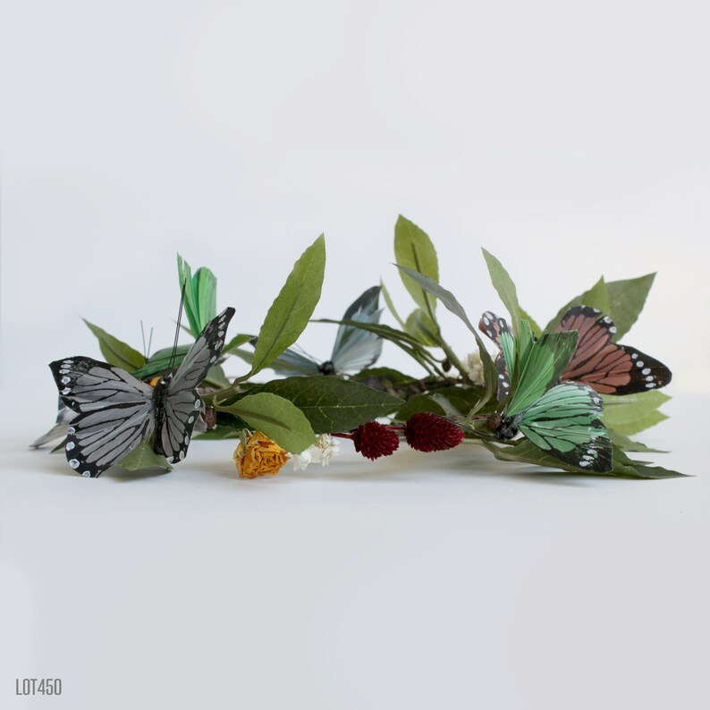 Baby Wedding Photo Prop Butterfly Flower Crown Headpiece Hair Wreath Child Summer Garden Flowers for Hair Adult