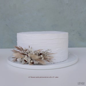 dried flower cake pick