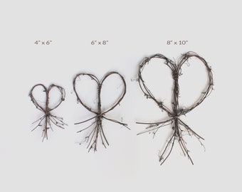 Grapevine Twig Shaped Heart, DIY Wreath Base for Crafts