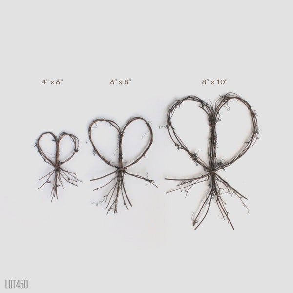 Grapevine Twig Shaped Heart, DIY Wreath Base for Crafts