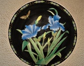 Antique Chinese Export Porcelain Bowl w Butterflies Orchids Asian