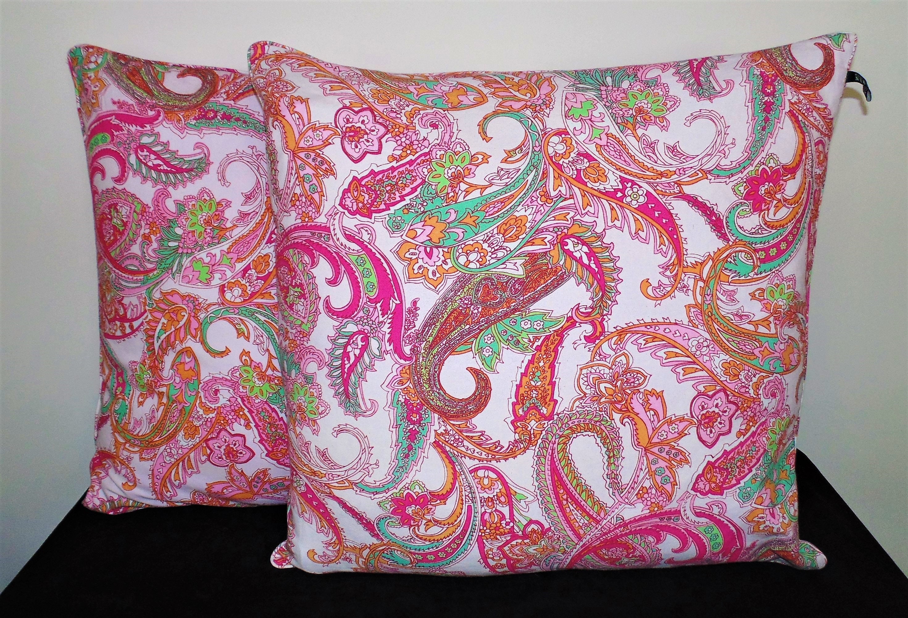 Pair Ralph Lauren Designer Euro Sham Throw Pillows Cushions Etsy