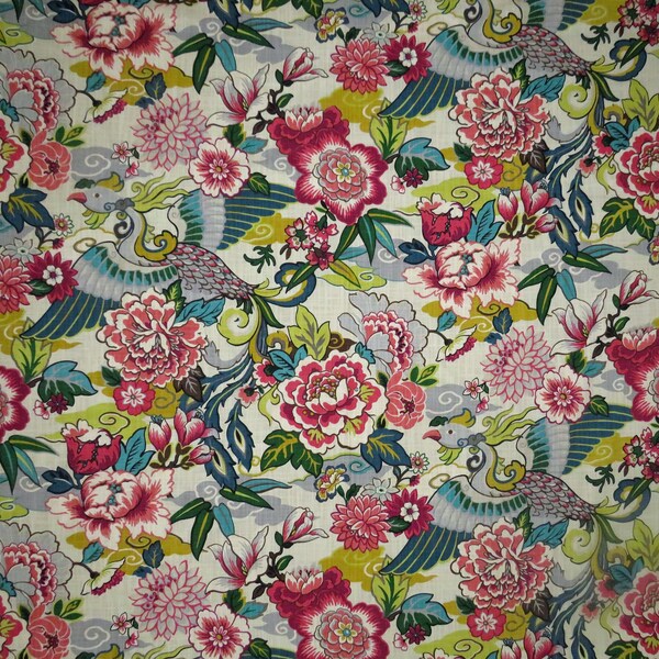 Chinoiserie Fabric by the Yard Etsy