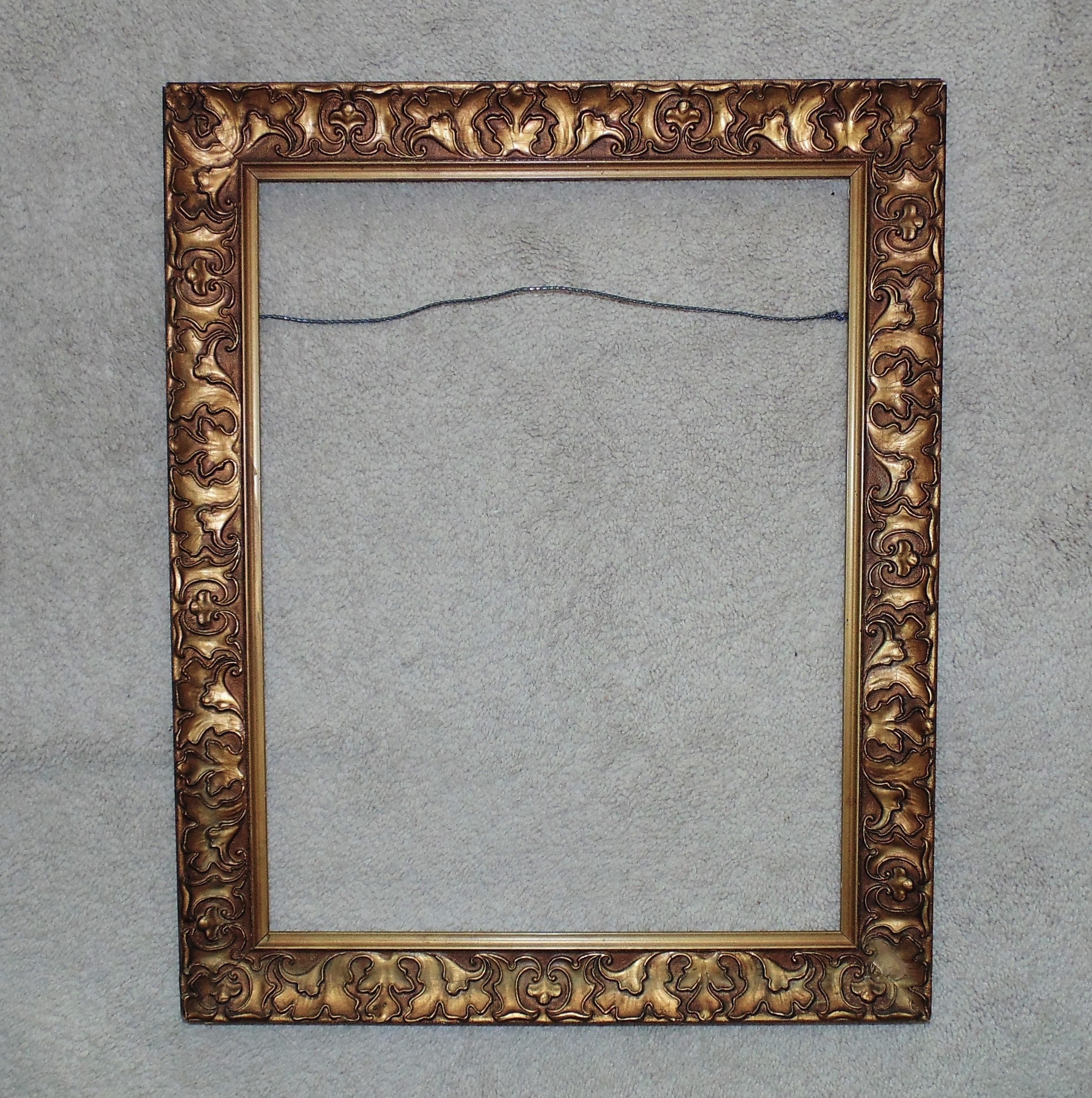 Antique Picture Frame Victorian Art Nouveau Gilt Wood & Gesso Etsy