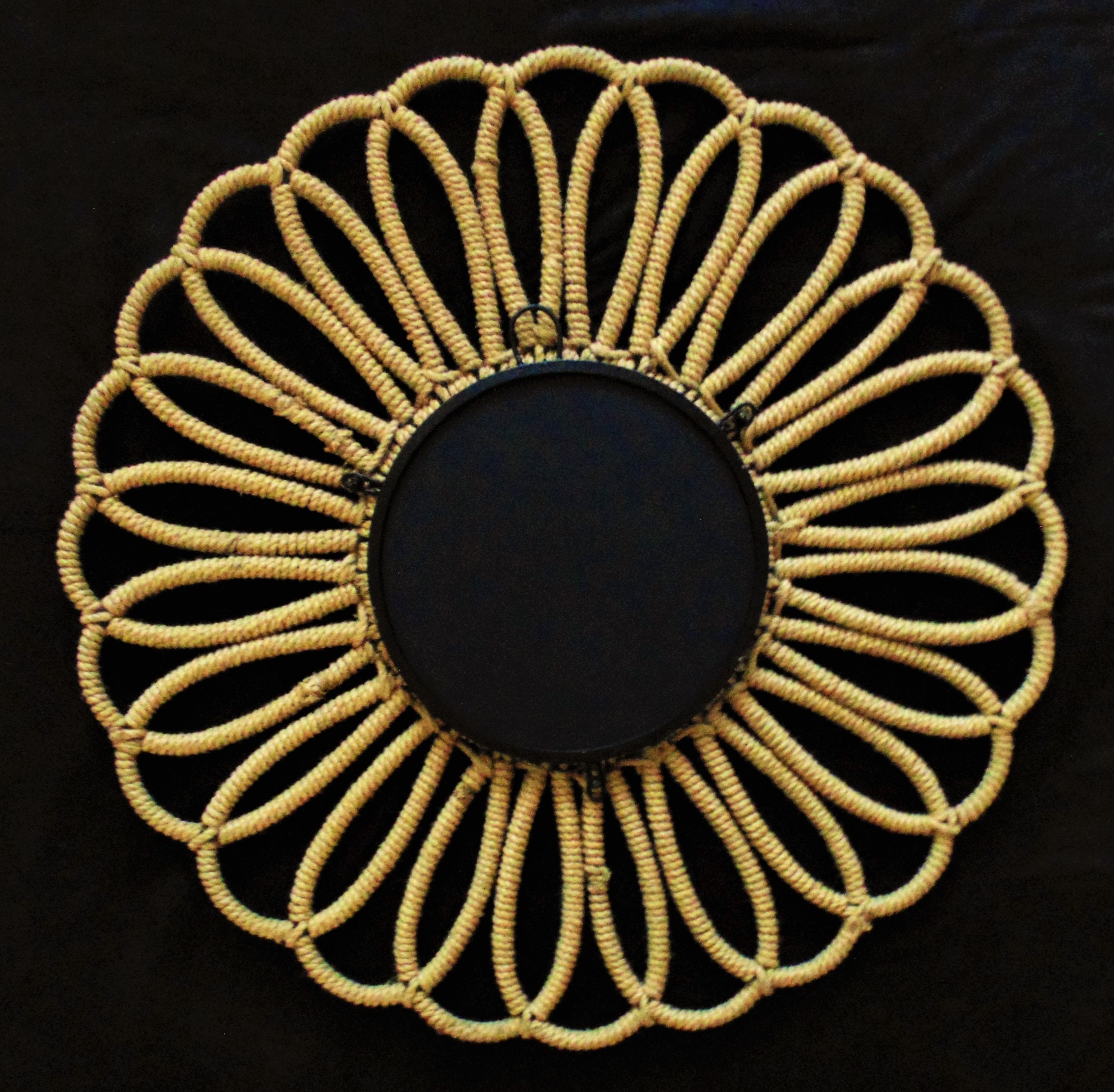 LARGE Looped Rope Sunburst Wall Mirror 3 Feet Wide - Etsy