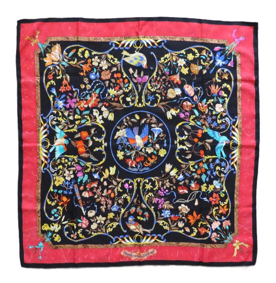 Hermes French Silk Scarf Celebration of Birds