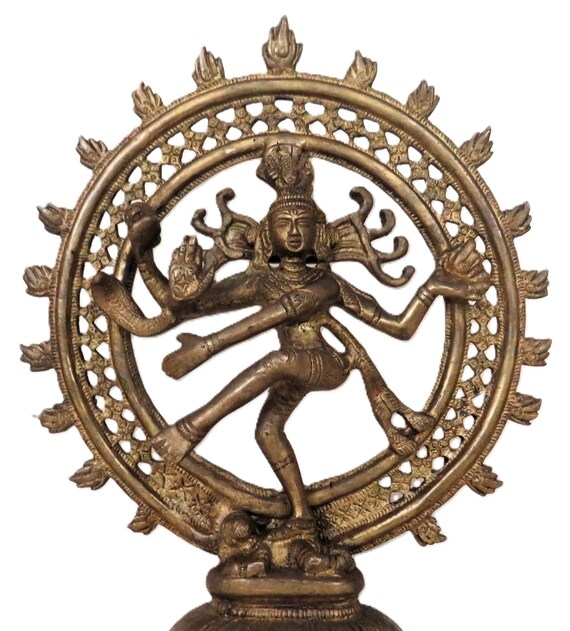 Vintage Four Armed Hindu God Dancing Lord Shiva Nataraja