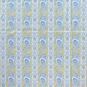 1 of 10 Yards Vervain &quot;Elysee&quot; Cotton Designer Fabric Yellow & Blue