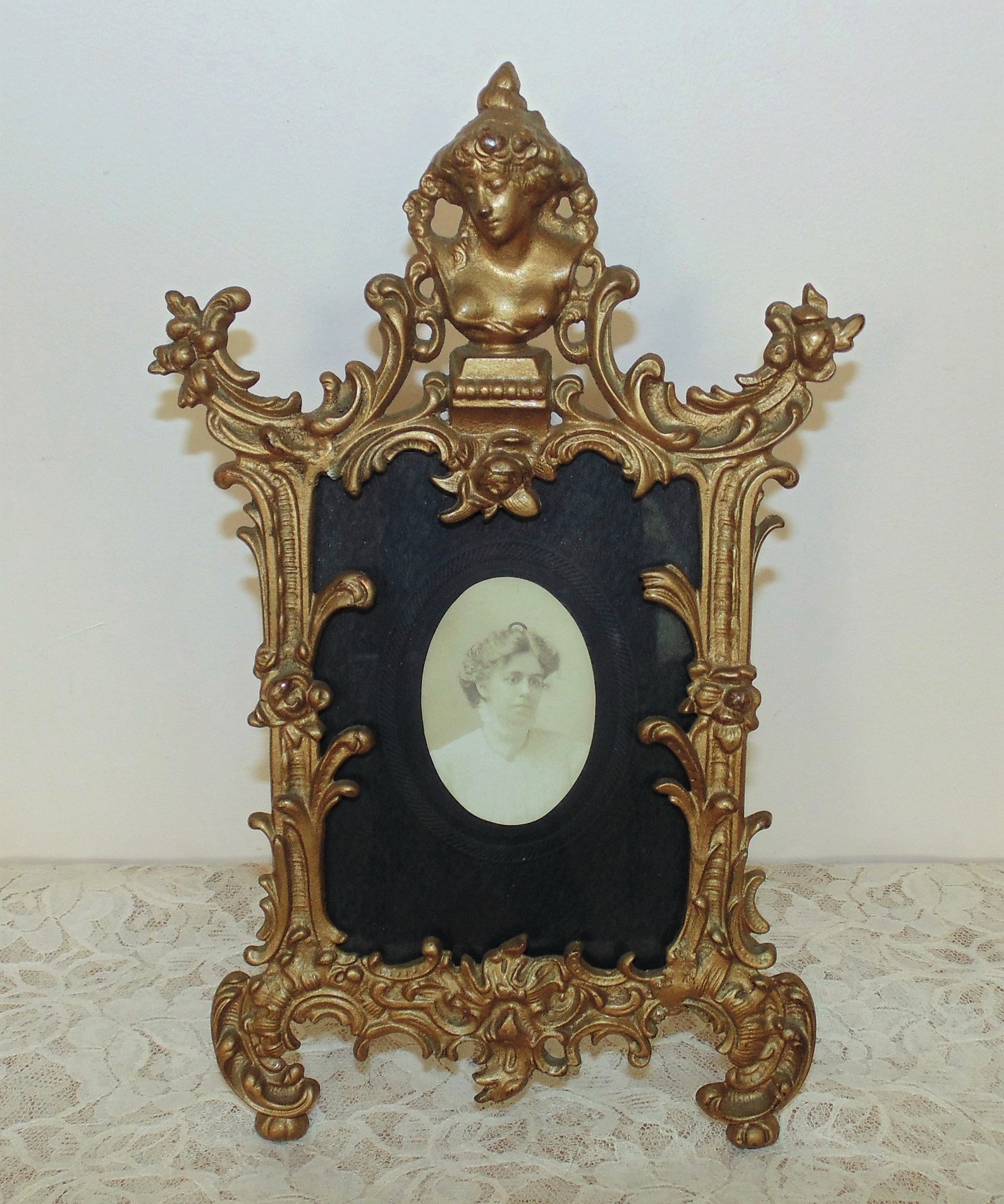 19th c. Photo Picture Frame WroughtIron Antique Victorian Art Etsy