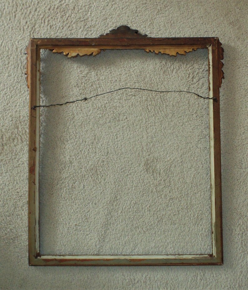 Antique French Picture Frame Gilt Wood & Gesso Barbola ...