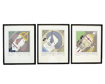Set of 3 Louis Hellman Lithographs Signed & Numbered Celebuildings Series 25/75