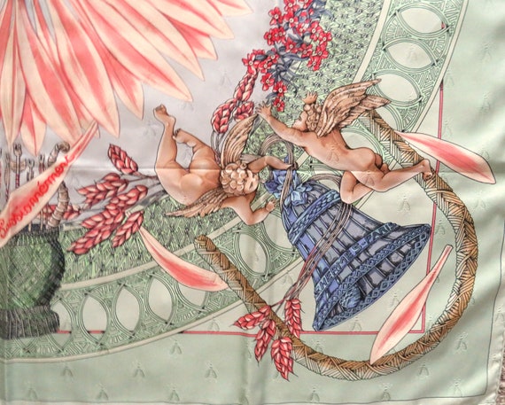 Hermes French Silk Scarf Cupids Love - image 3