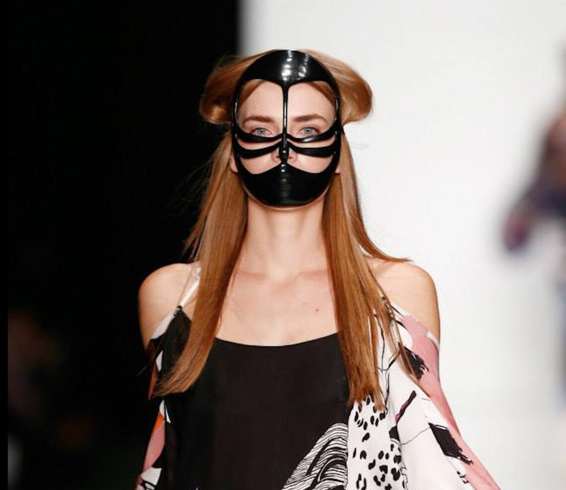 Fashion Mask Black Full Face Couture Photo Art Shooting Photographer black&white 13 Etsy