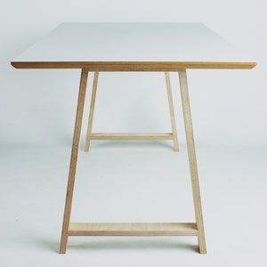 Slim Trestle Legs｜ Wooden Desk Legs ｜ Wood Dining Table Legs ｜  Set of 2 or Set of 3