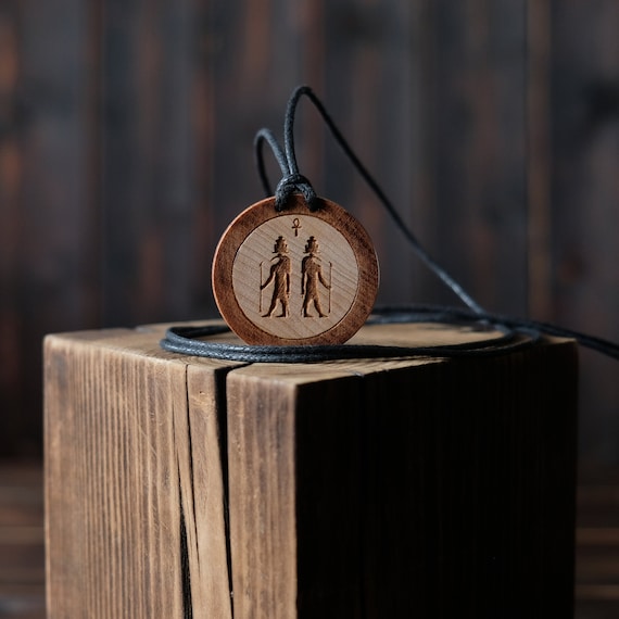 Egyptian Necklace, Thoth  Necklace, Egyptian Necklace, Egypt God Pendant, Thoth  Wooden Pendant. Egyptian Talisman.